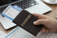 visa application composition with passport